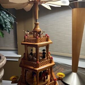Wooden Christmas Pyramid Carousel